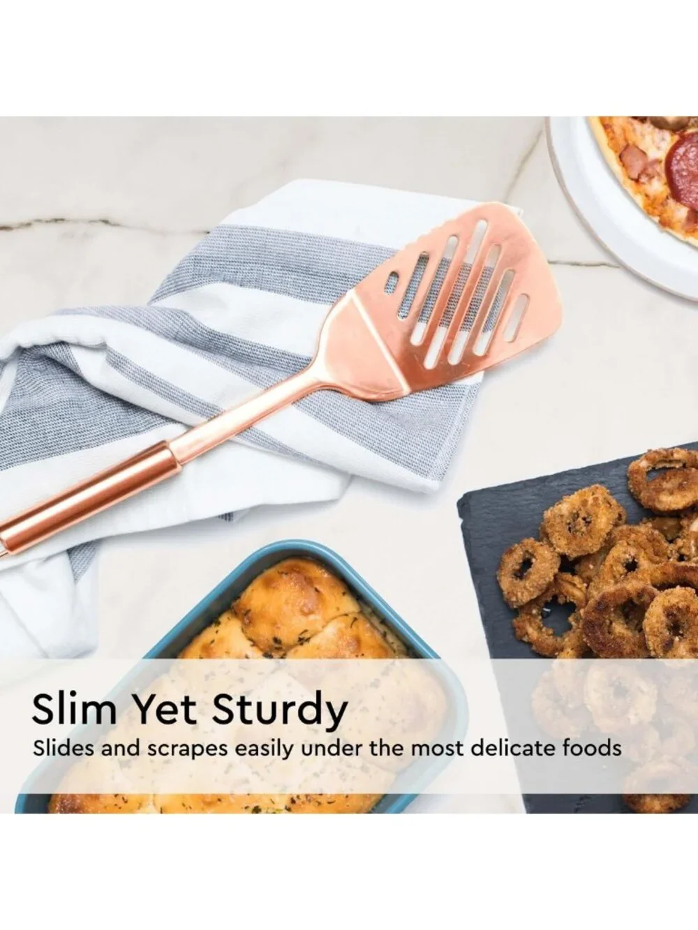 5-Piece Copper Kitchen Utensils Set - Stylish, Durable, Essential Cooking Tools